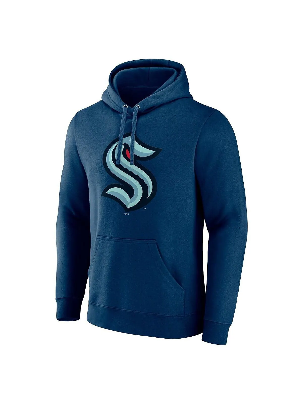 Мужская фирменная толстовка с капюшоном deep sea blue seattle kraken primary logo Fanatics — изображение 3 из 3