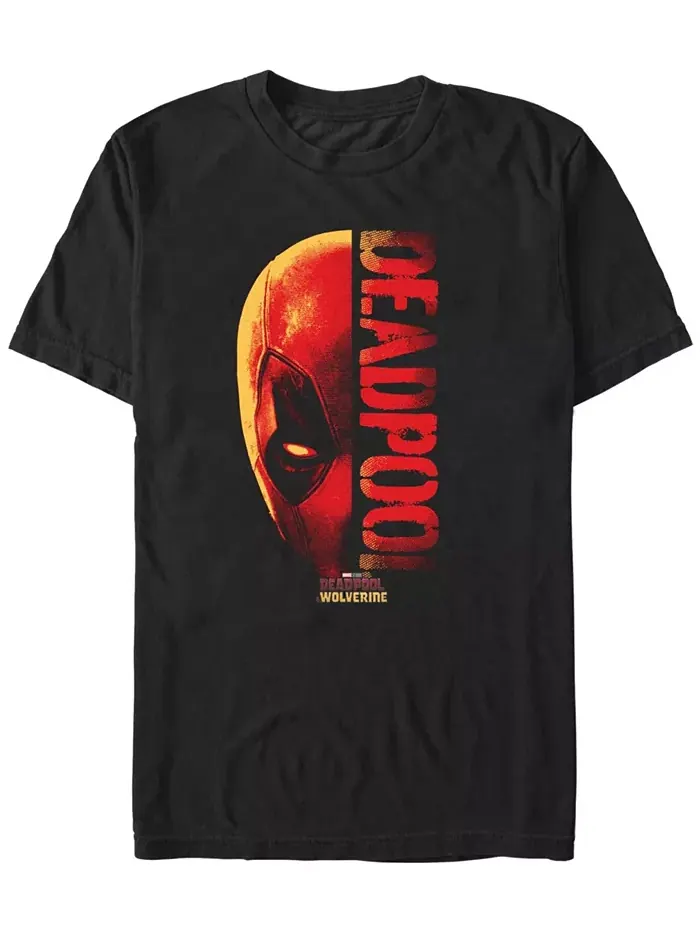 Мужская футболка с коротким рукавом Half Deadpool Fifth Sun — изображение 1 из 3, черный