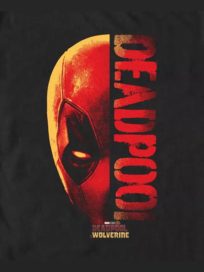 Мужская футболка с коротким рукавом Half Deadpool Fifth Sun — изображение 3 из 3, черный