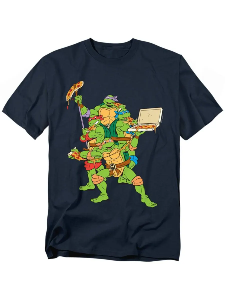 Мужская футболка TMNT Pizza Party TEENAGE MUTANT NINJA TURTLES — изображение 1 из 3, темно-синий