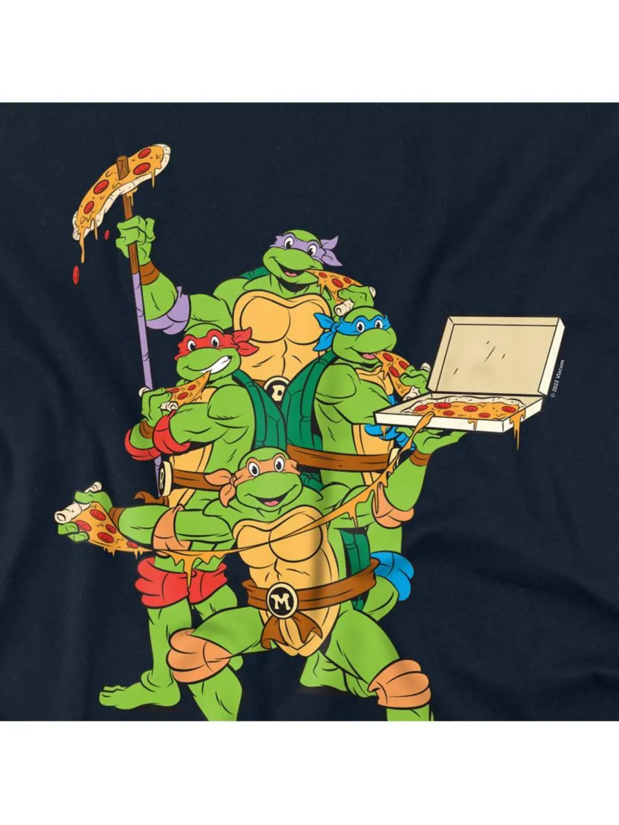 Мужская футболка TMNT Pizza Party TEENAGE MUTANT NINJA TURTLES — изображение 3 из 3, темно-синий