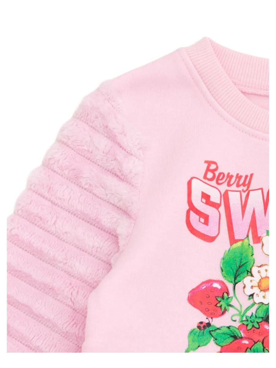Флисовая толстовка с рукавами из искусственного меха Strawberry Shortcake — изображение 5 из 6, розовый