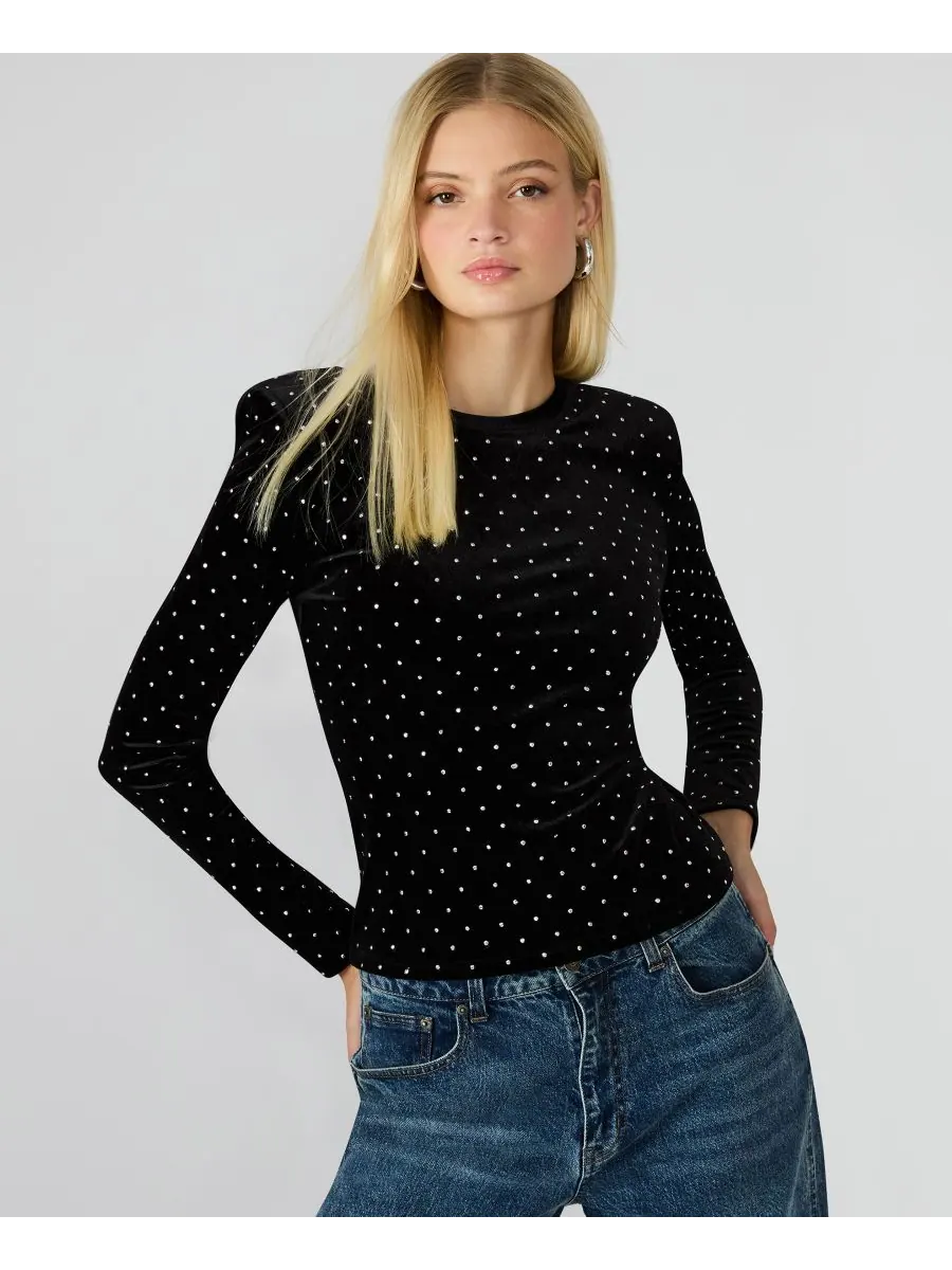 Женская блузка Maddilyn с декором Steve Madden — изображение 6 из 6, черный