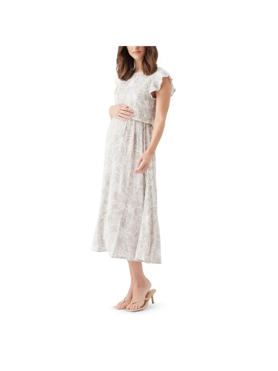 Женское платье для кормления Alona Ripe Maternity — изображение 3 из 6, песочный/белый