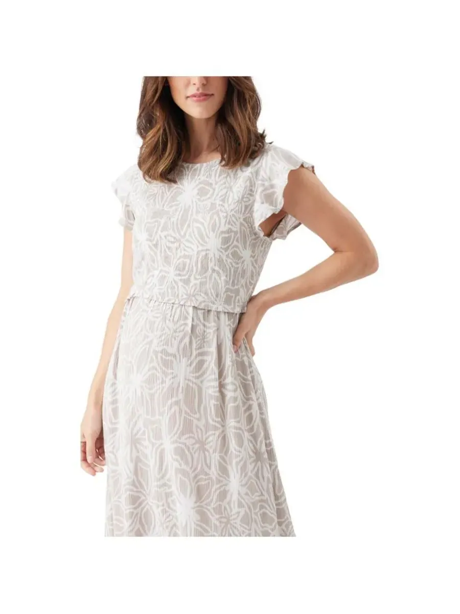 Женское платье для кормления Alona Ripe Maternity — изображение 4 из 6, песочный/белый