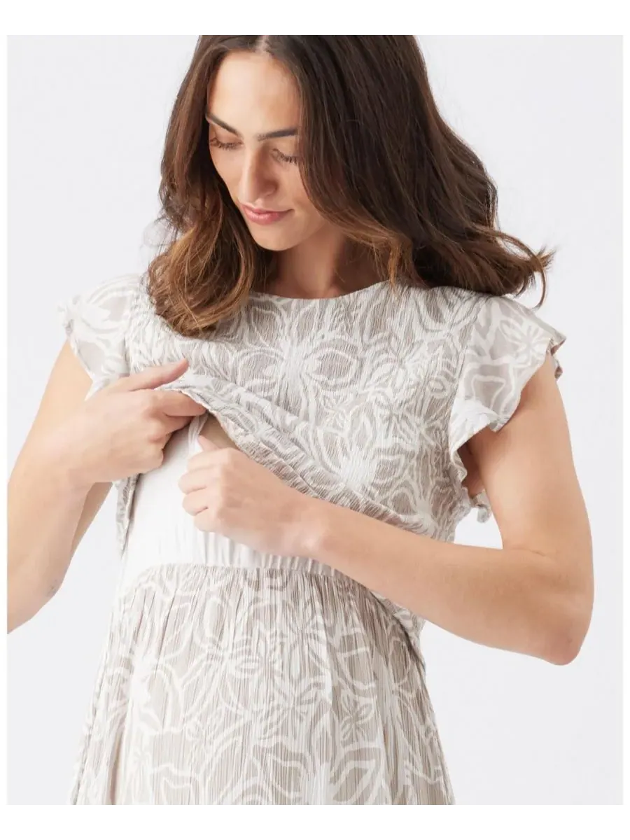 Женское платье для кормления Alona Ripe Maternity — изображение 5 из 6, песочный/белый