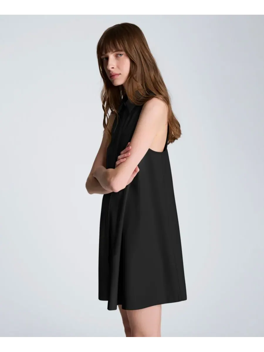 Женское платье-рубашка с воротником-стойкой Kenneth Cole — изображение 3 из 5, черный