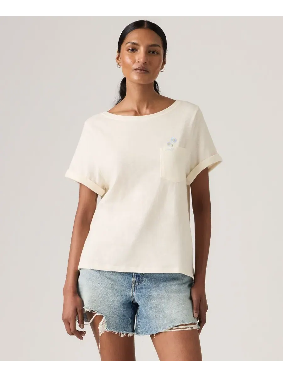 Футболка с графическим принтом и вышивкой Julie Pocket Levi's — изображение 1 из 3, серый