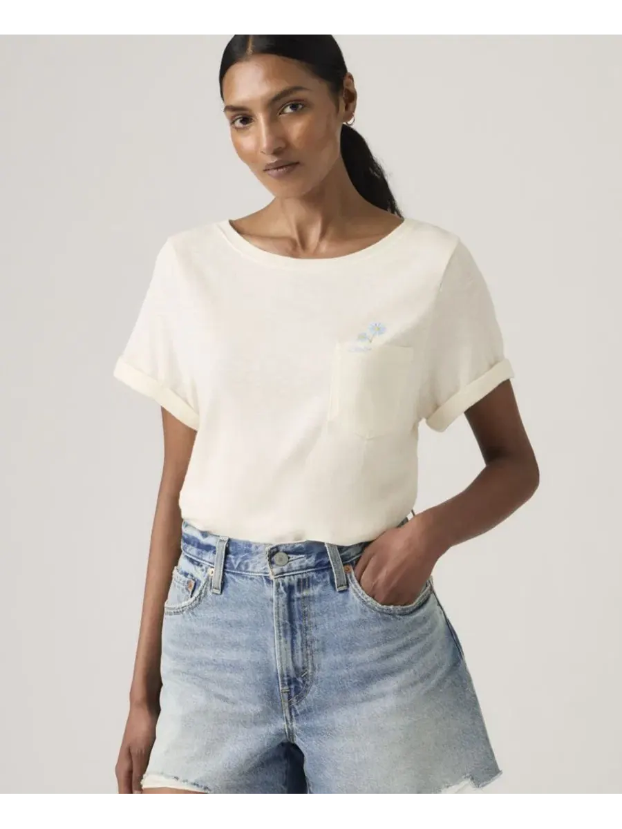Футболка с графическим принтом и вышивкой Julie Pocket Levi's — изображение 2 из 3, серый