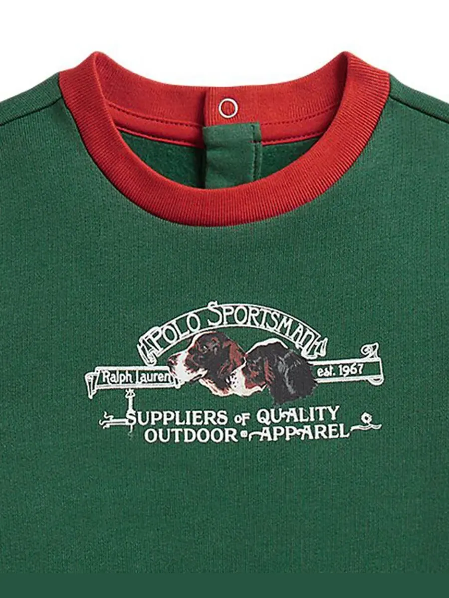 Комбинезон-слип с принтом Polo Sportsman Polo Ralph Lauren — изображение 3 из 4, зеленый мульти