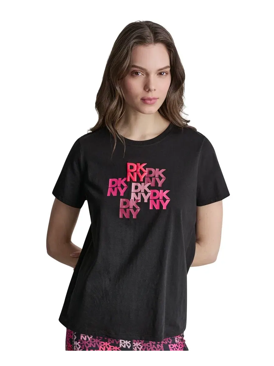 Футболка с логотипом DKNY Sport — изображение 2 из 4, черный