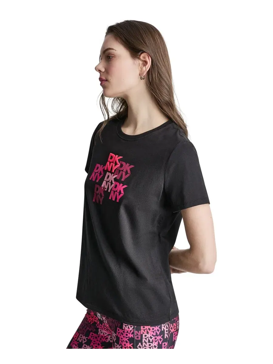 Футболка с логотипом DKNY Sport — изображение 3 из 4, черный