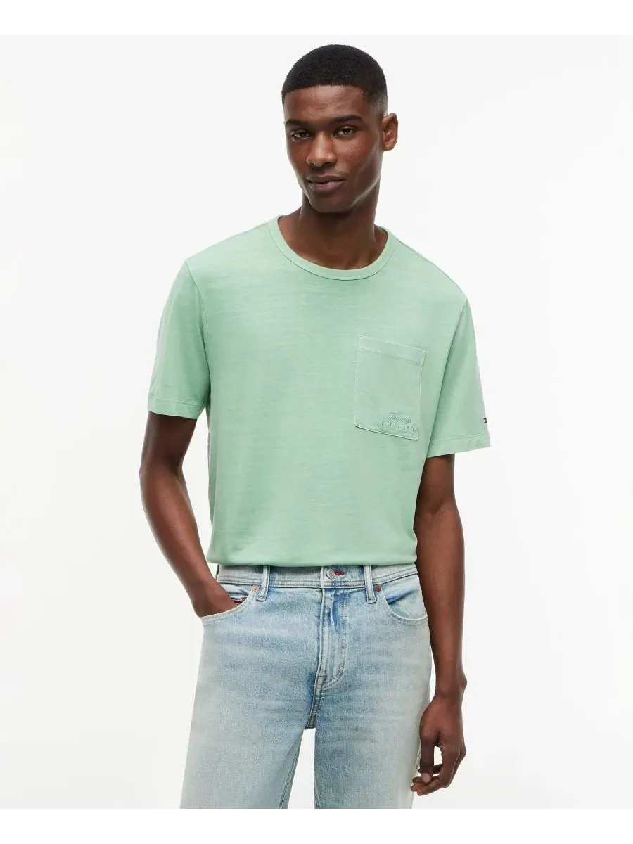 Футболка с нагрудным карманом, короткий рукав Tommy Hilfiger, Cut Grass — изображение 1 из 4