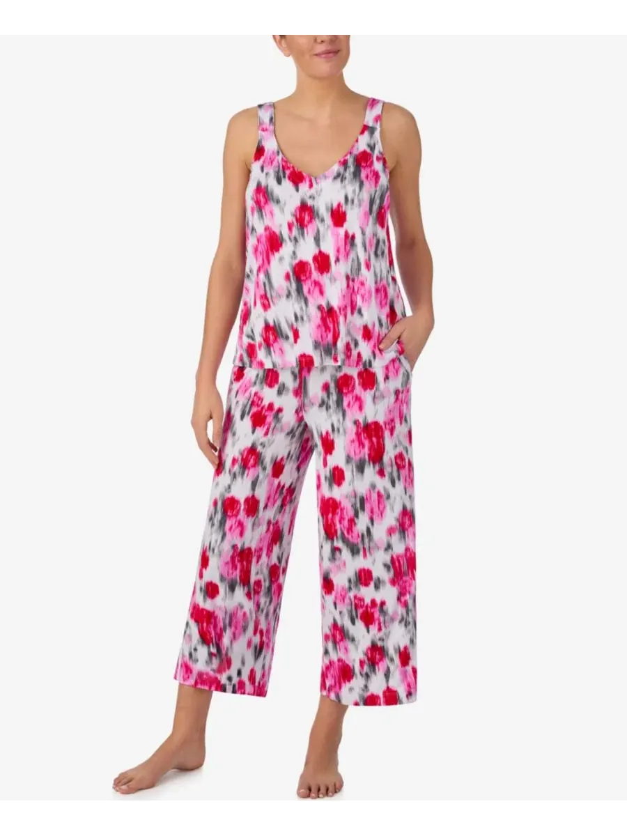 Комплект из топа без рукавов и укороченных брюк, модель Ikat Roses DKNY, Ikat Roses