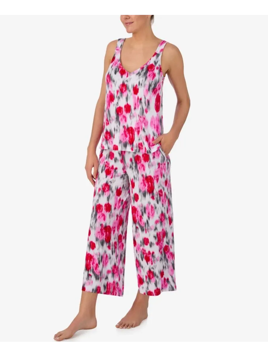 Комплект из топа без рукавов и укороченных брюк, модель Ikat Roses DKNY, Ikat Roses — изображение 2 из 3