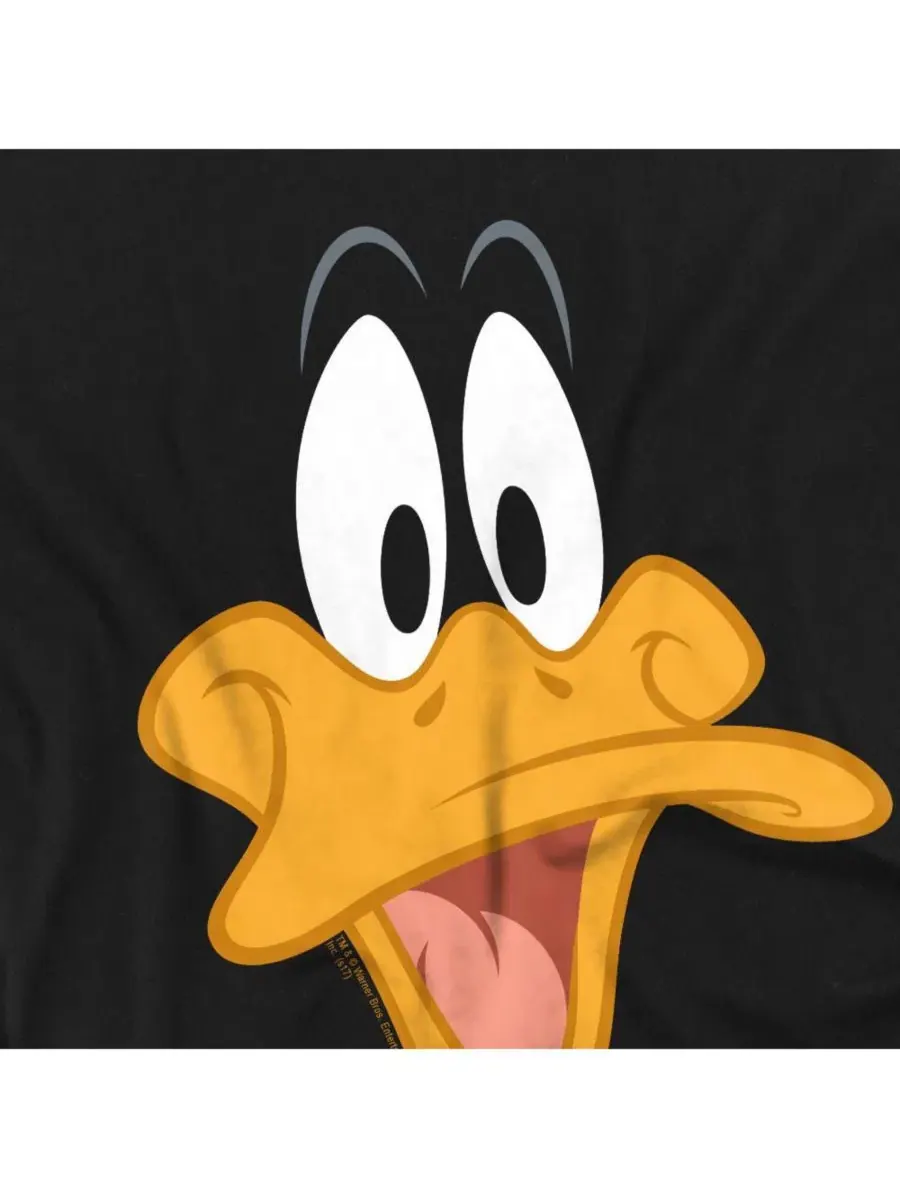 Футболка с принтом Daffy Face Looney Tunes — изображение 3 из 3, черный