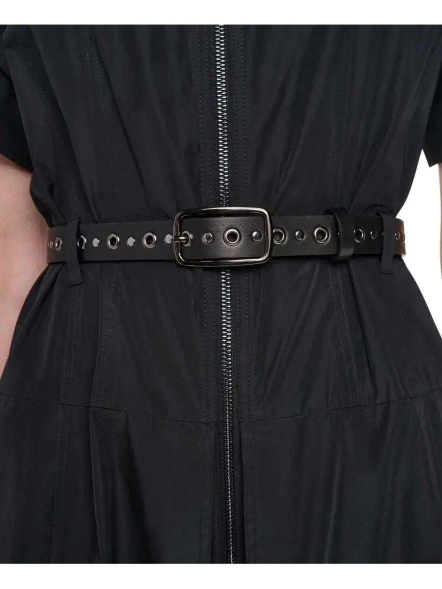 Платье миди с воротником и съемным поясом, модель DKNY — изображение 7 из 7, черный