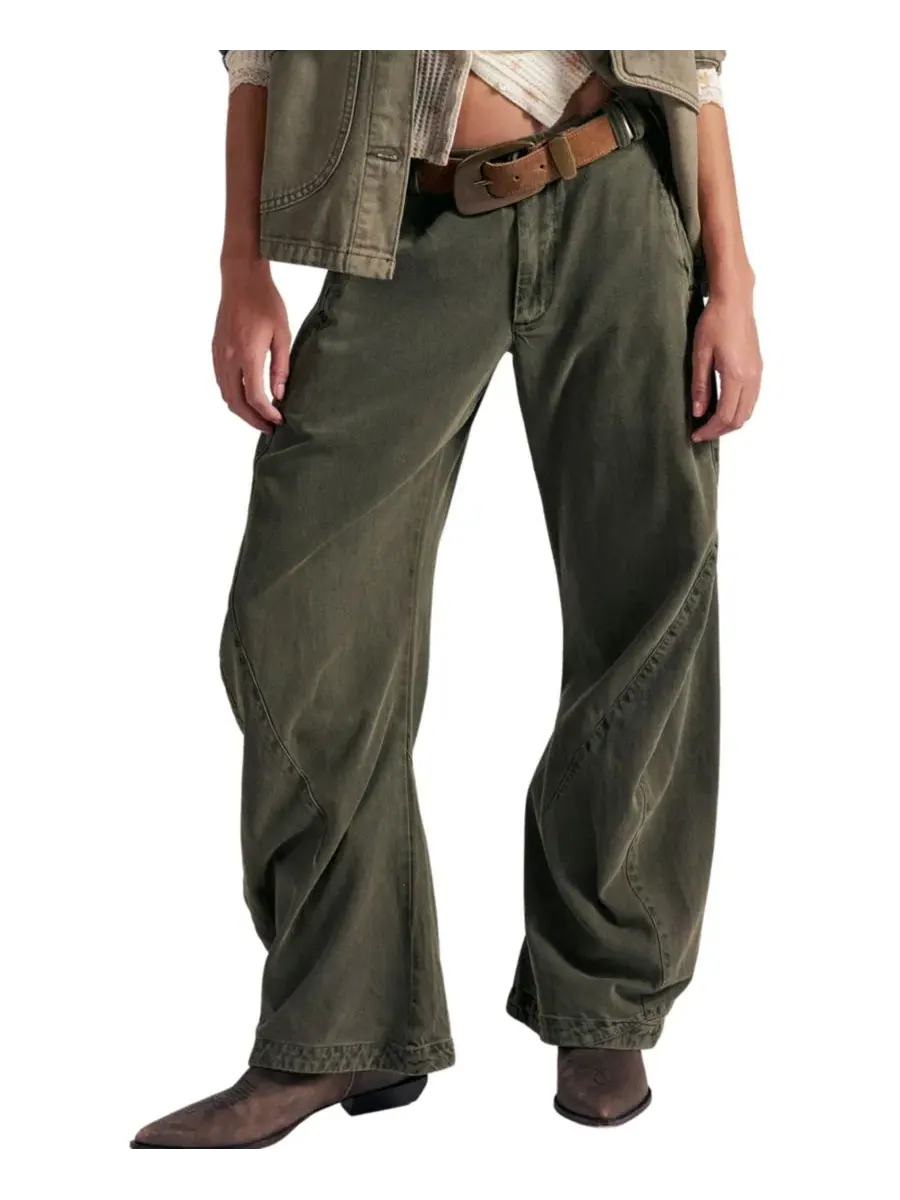 Женские брюки чинос с бочкообразным кроем Spotlight Mid-Rise Barrel Chino Free People