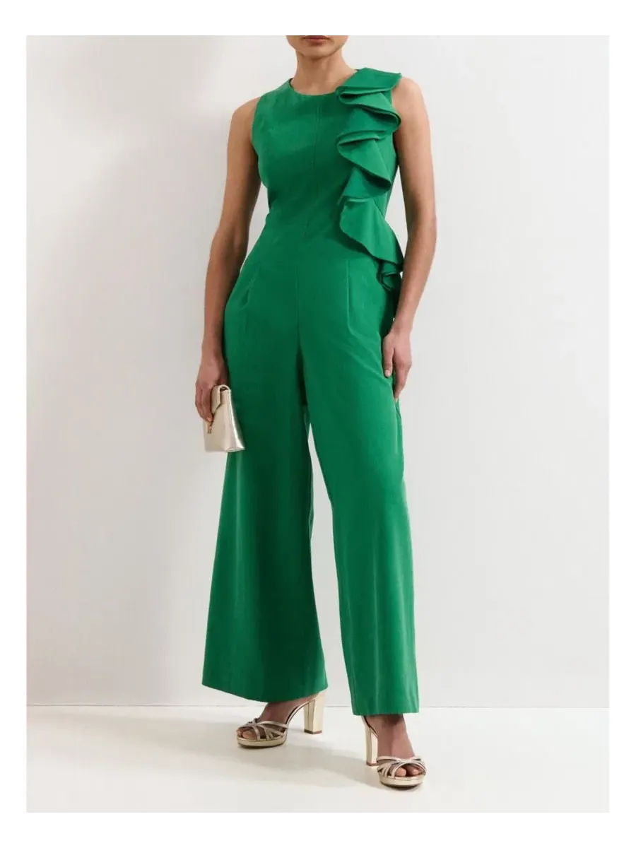 Комбинезон с воланами Jillian Wide Leg Phase Eight — изображение 6 из 7, зеленый