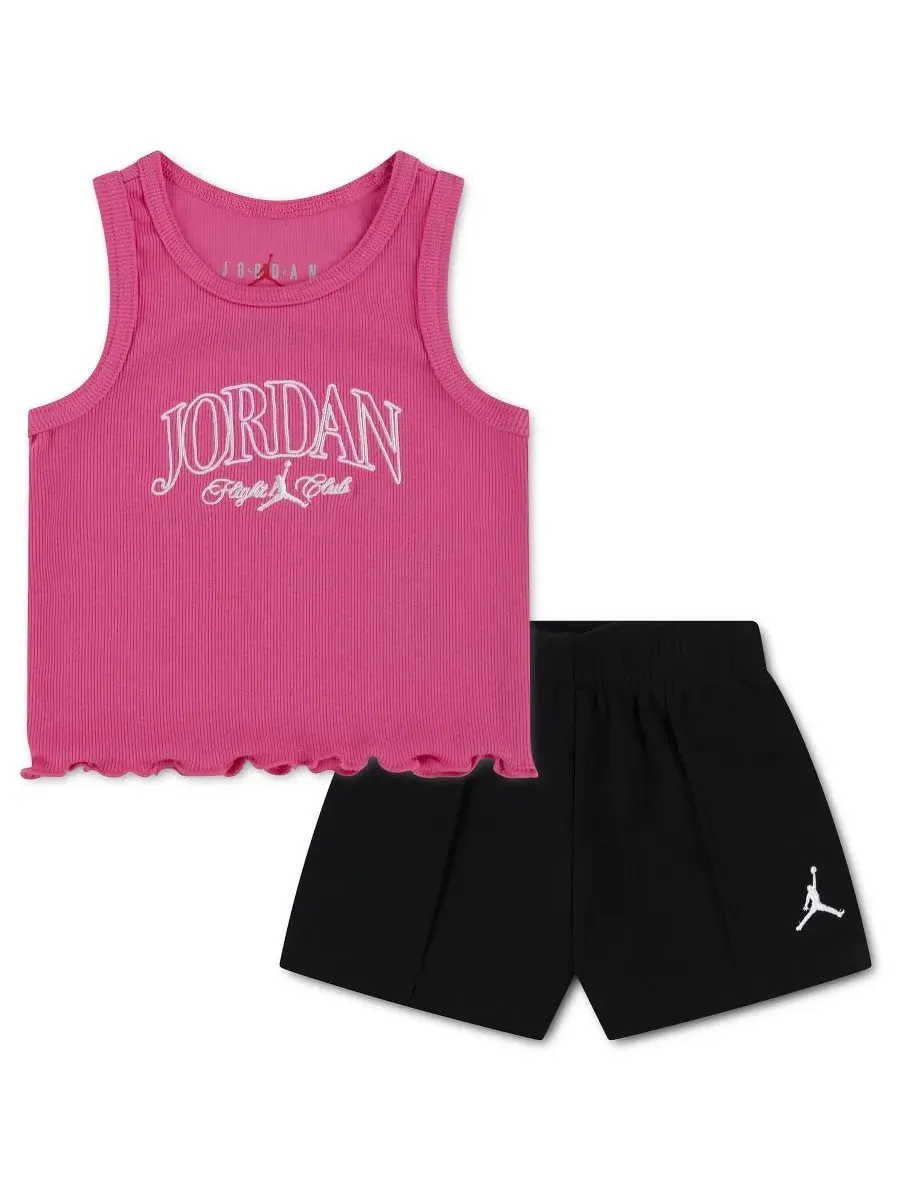 Комплект из майки и шорт с плиссировкой Jordan, Toddler 2T-4T — изображение 1 из 4, черный