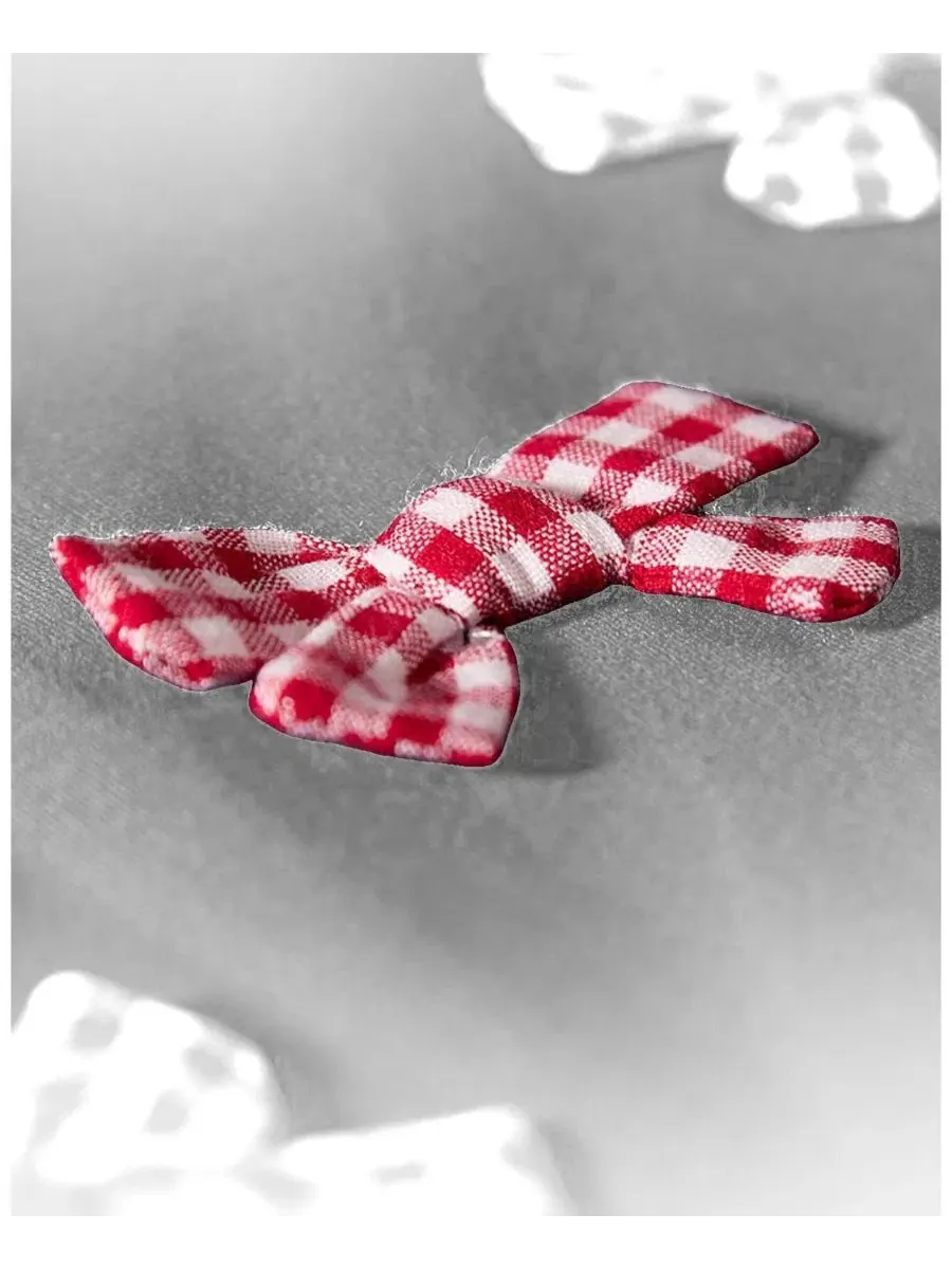 Детское платье-свитшот с бантами Gingham Bow MeMoi — изображение 3 из 3, красный