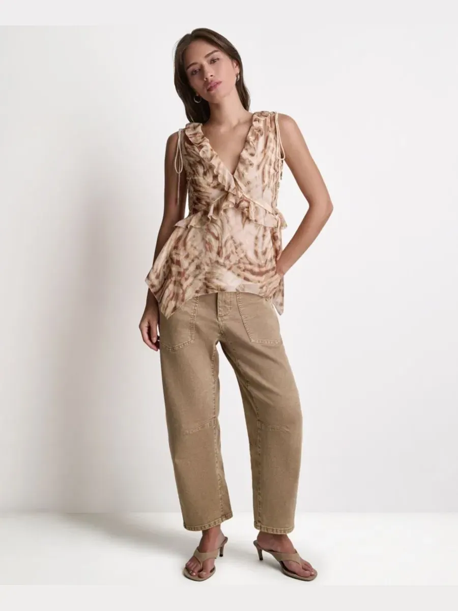 Топ с глубоким V-вырезом, без рукавов BCBG — изображение 2 из 9, мульти