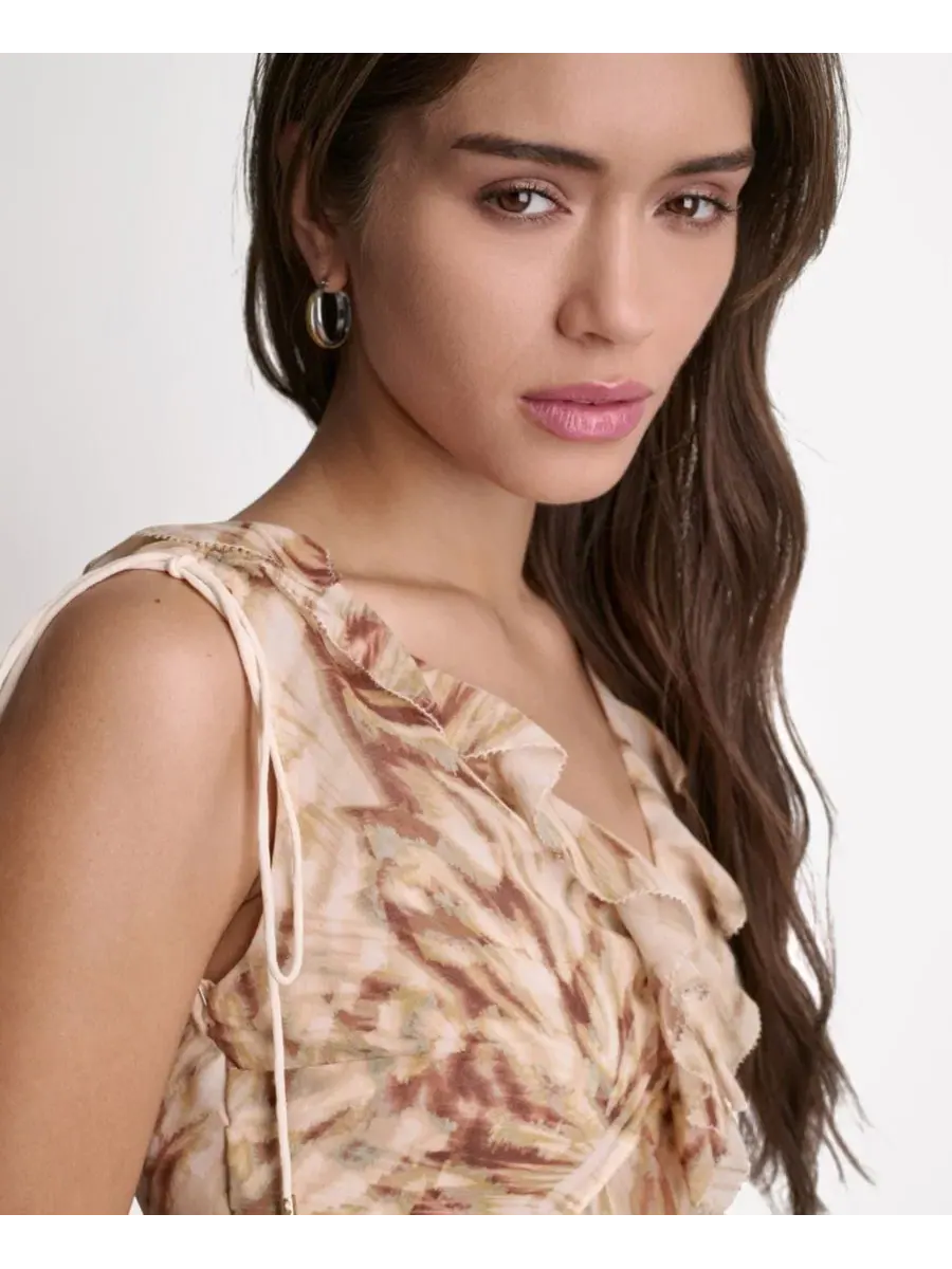 Топ с глубоким V-вырезом, без рукавов BCBG — изображение 6 из 9, мульти