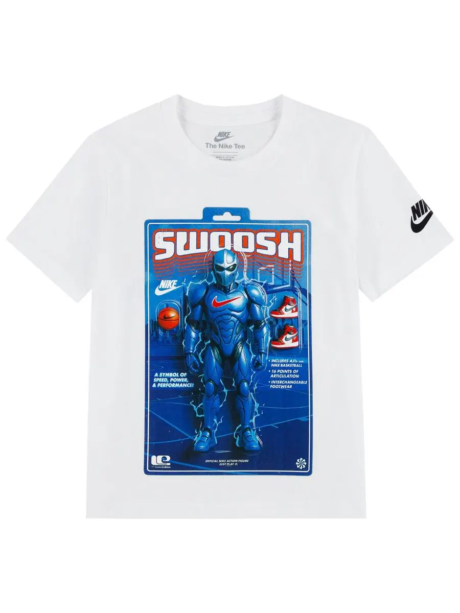 Футболка с принтом Swoosh Action Figure Nike — изображение 1 из 3, белый