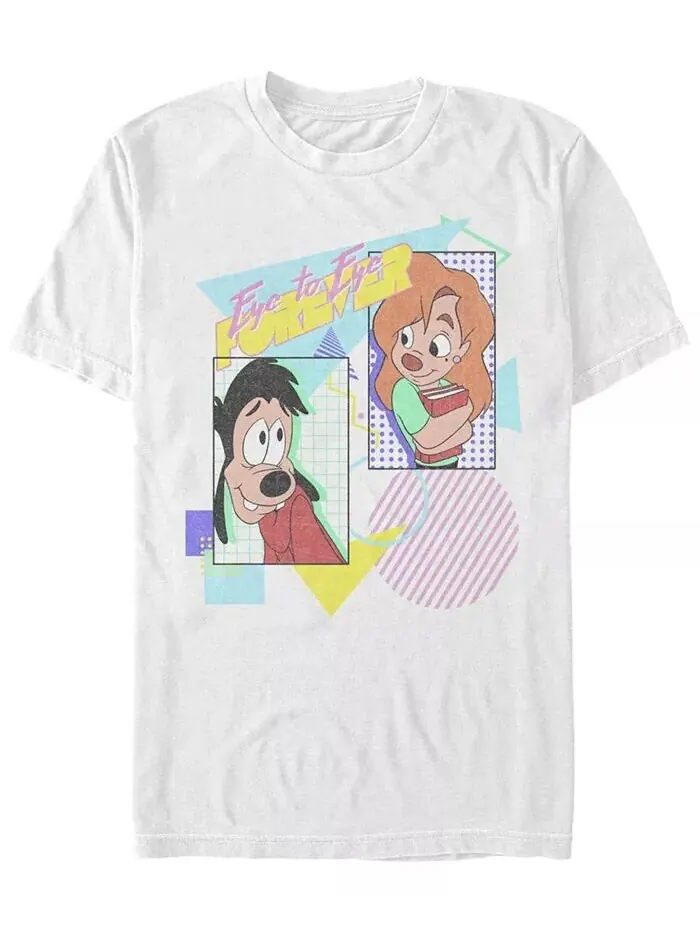 Мужская футболка с коротким рукавом A Goofy Movie Eye To Eye 80's Fifth Sun — изображение 1 из 1, белый
