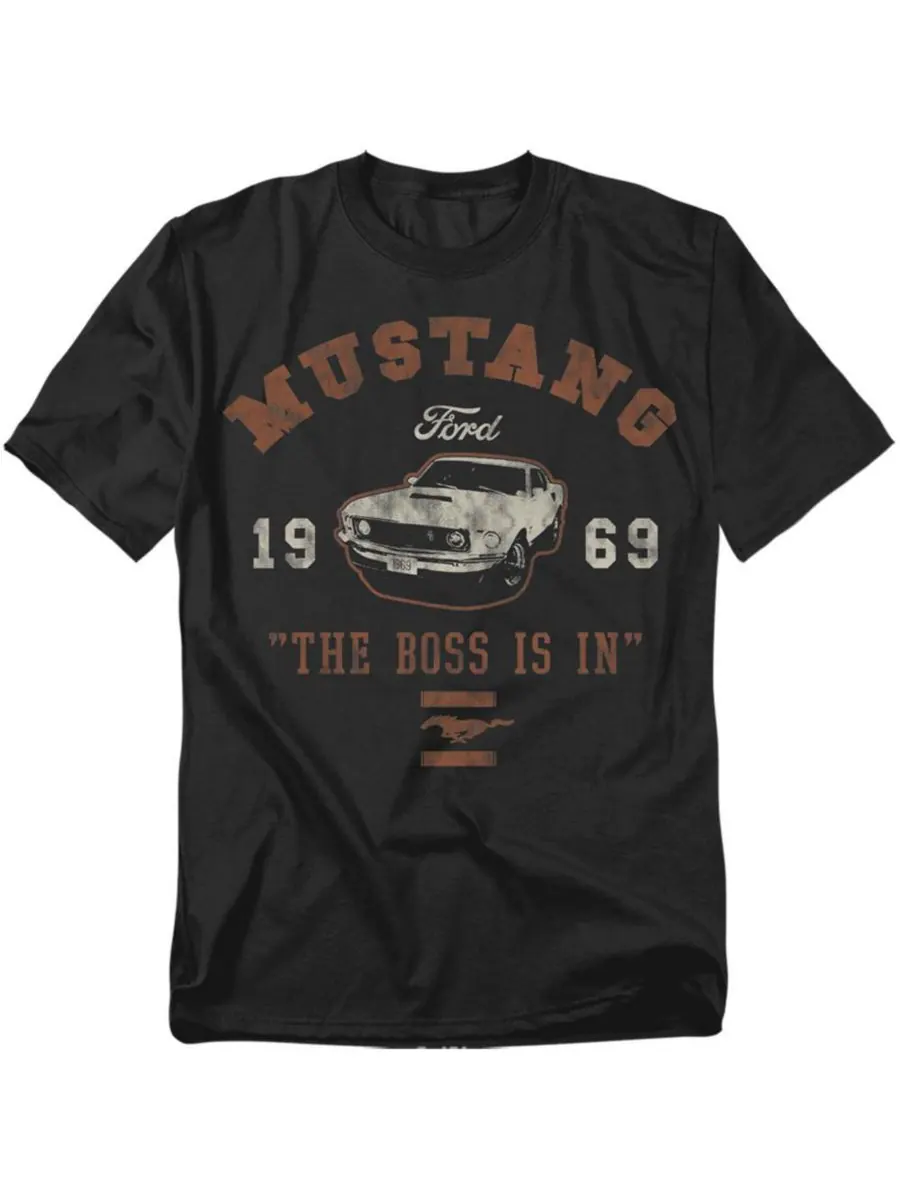 Мужская футболка "Босс на месте" Mustang — изображение 1 из 3, черный