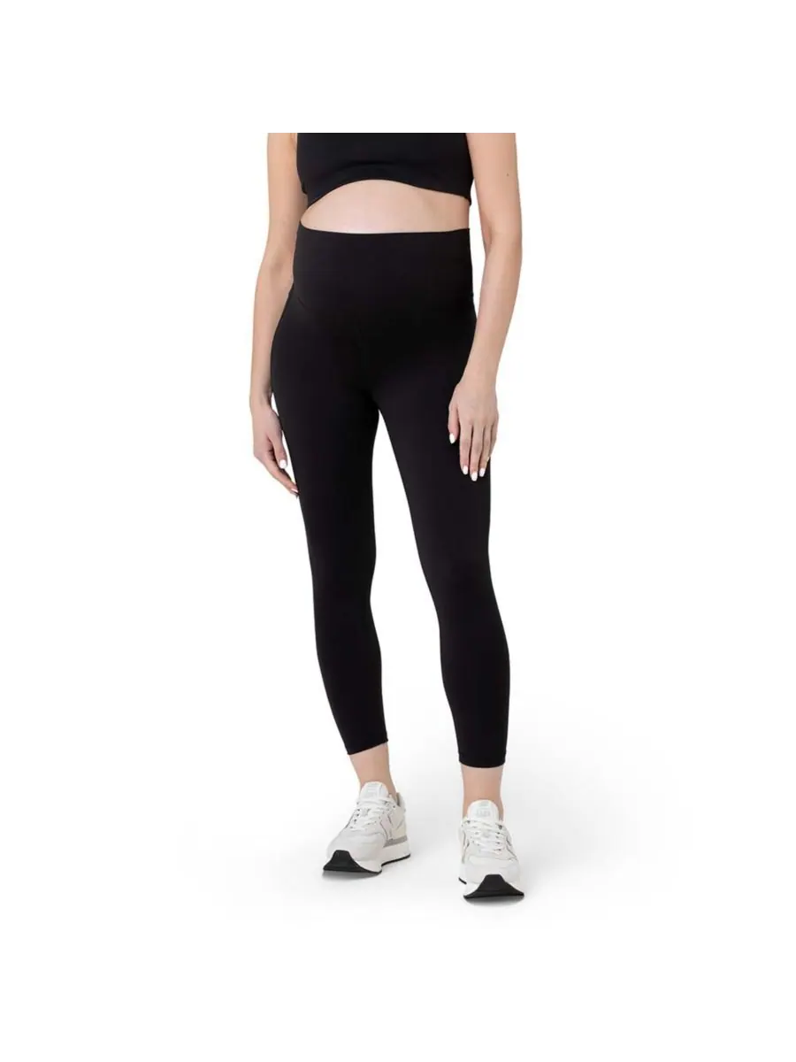 Леггинсы для беременных Ripe Tempo Active Crop Legging, черные Ripe Maternity — изображение 1 из 3, черный