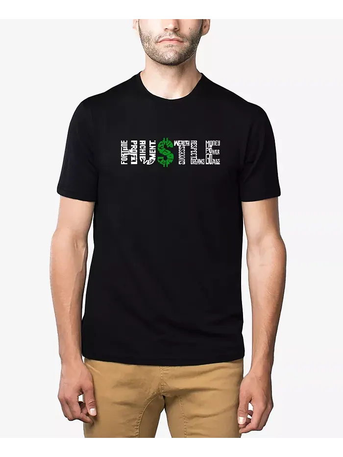 Мужская футболка Premium Blend Word Art Hustle LA Pop Art — изображение 1 из 1, бордовый