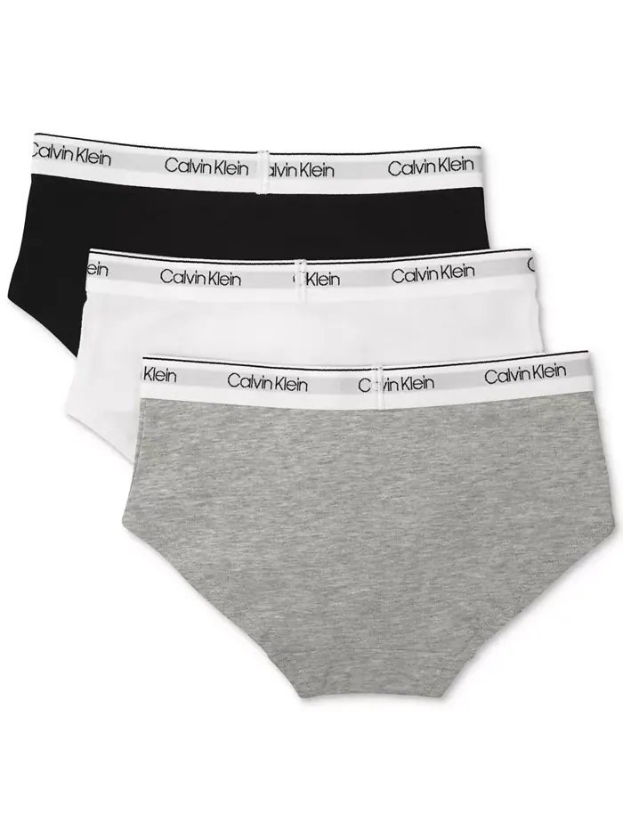 3 шт. Трусы-хипстер, для девочек и подростков Calvin Klein — изображение 2 из 2, черный
