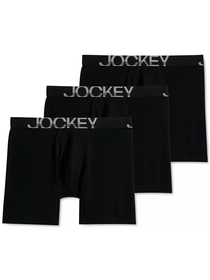 3 упаковки боксеров ActiveStretch 7" Jockey — изображение 1 из 3, черный