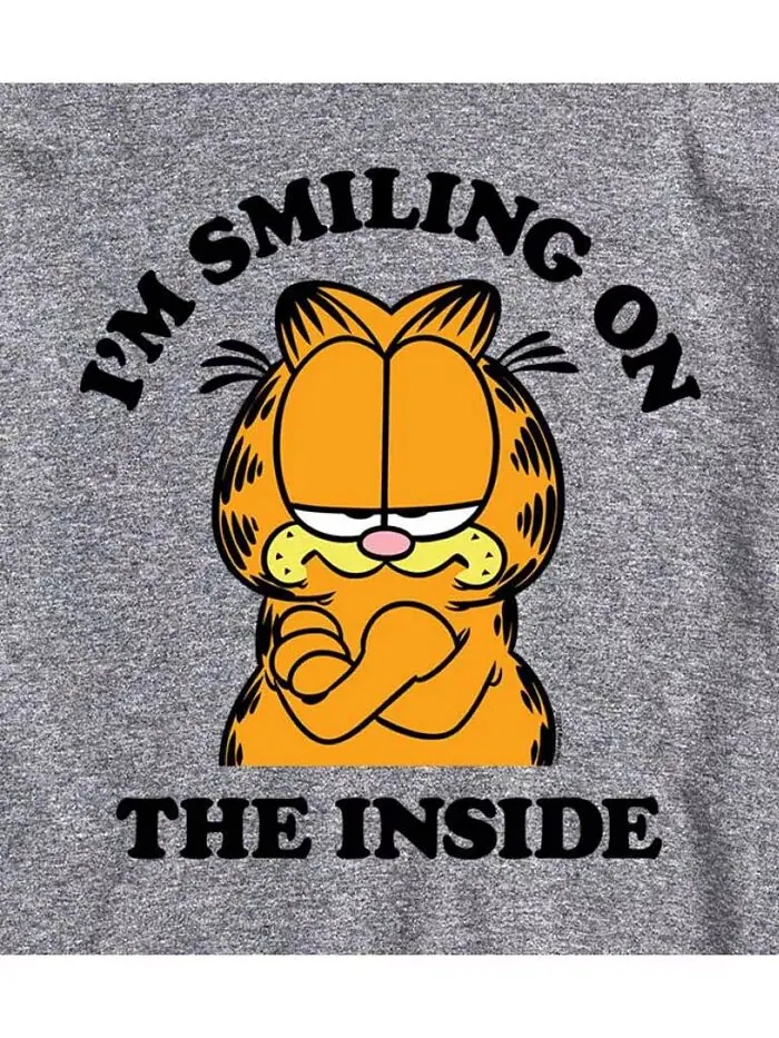 Мужская футболка с коротким рукавом от Hybrid Apparel Garfield Smiling AIRWAVES — изображение 5 из 5, бежевый
