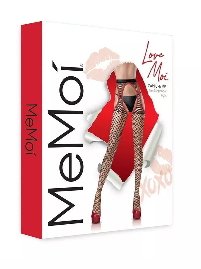 Женские колготки Capture Me Fishnet Cutout Suspender Tight MeMoi — изображение 4 из 4, мульти