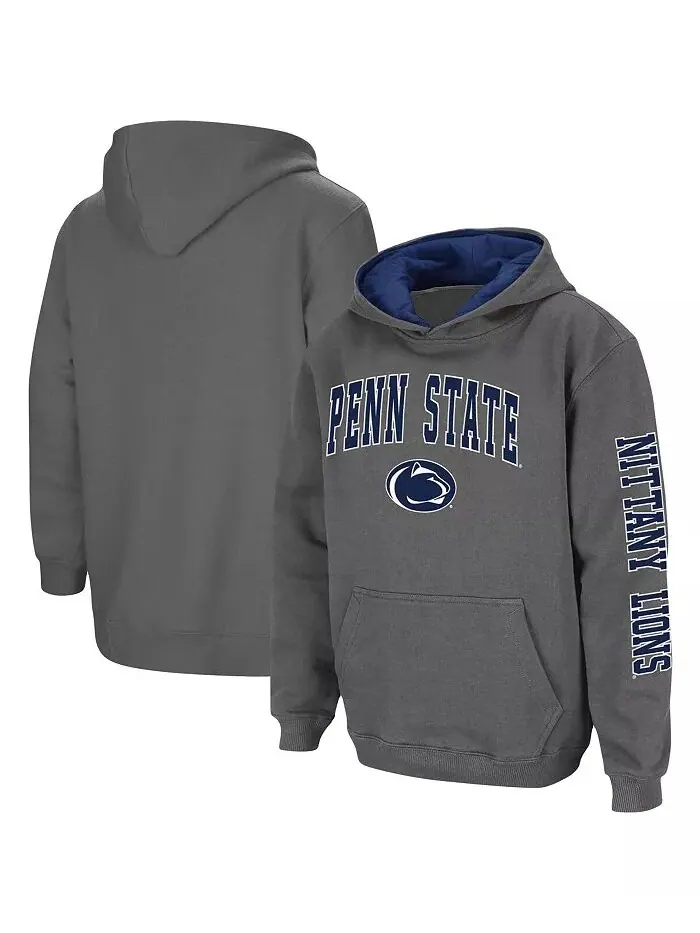 Толстовка с капюшоном для юношей Penn State Nittany Lions 2-Hit Team Colosseum — изображение 1 из 3, темно-серый