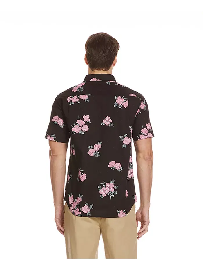 Мужская классическая рубашка Habitats Classic Woven Quiksilver — изображение 3 из 4, черный