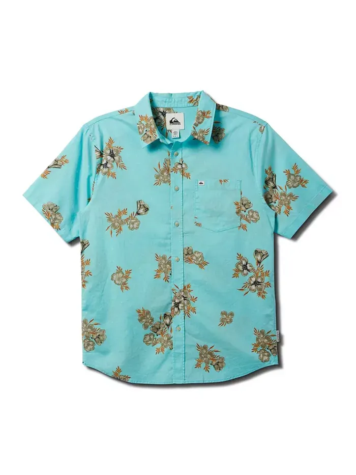 Мужская классическая рубашка Habitats Classic Woven Quiksilver — изображение 1 из 2, голубой
