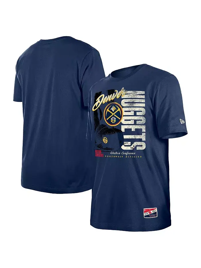 Мужская футболка Denver Nuggets в винтажном стиле с эффектом поношенности — изображение 1 из 3, цветовая гамма