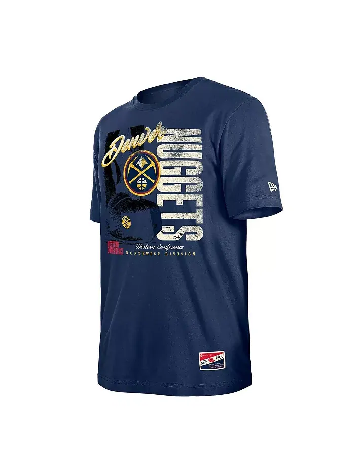 Мужская футболка Denver Nuggets в винтажном стиле с эффектом поношенности — изображение 2 из 3, цветовая гамма