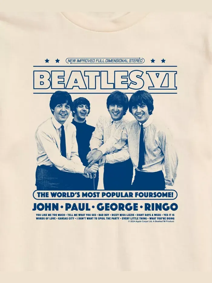 Мужская футболка The Beatles с коротким рукавом AIRWAVES — изображение 3 из 3, бежевый