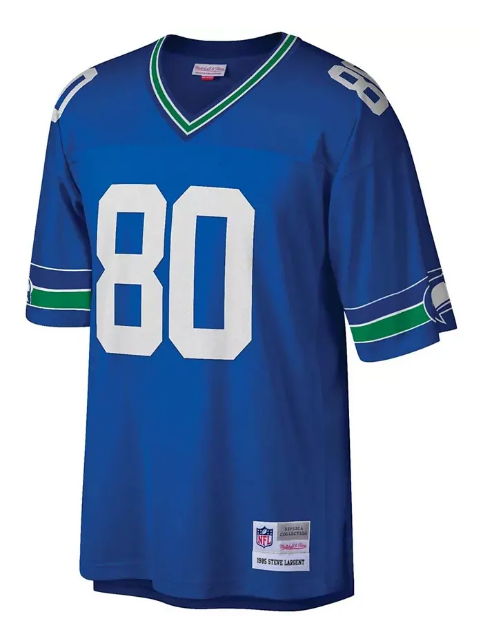 Мужская реплика джерси Steve Largent Royal Seattle Seahawks Legacy Mitchell & Ness — изображение 2 из 3, королевский