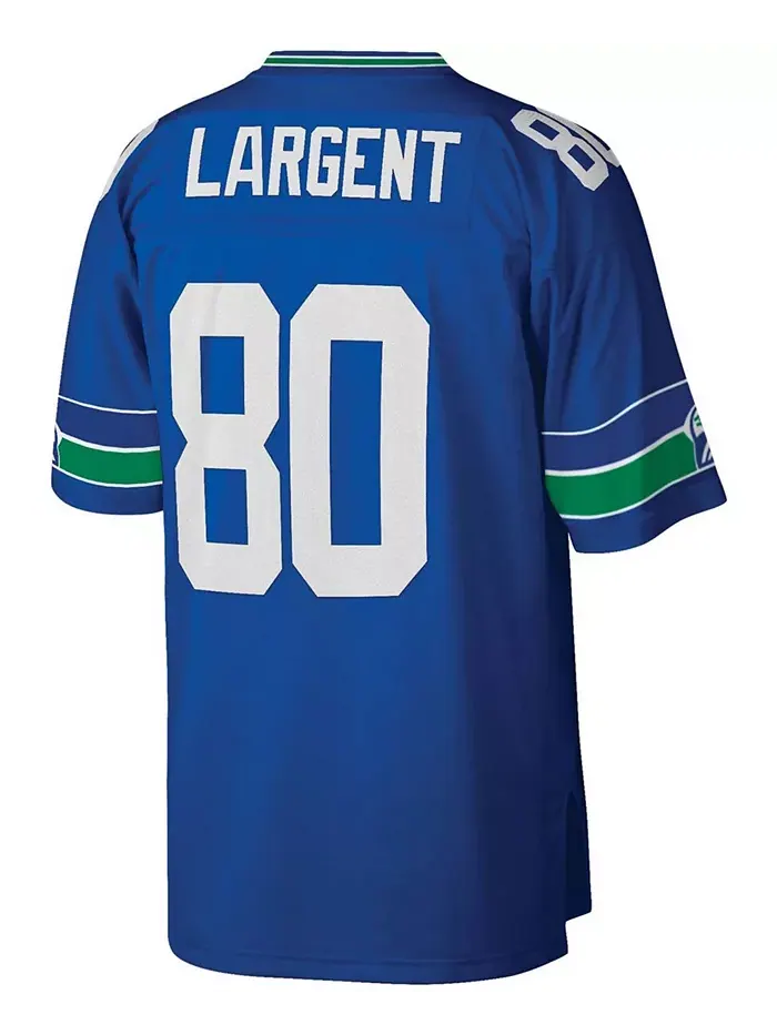 Мужская реплика джерси Steve Largent Royal Seattle Seahawks Legacy Mitchell & Ness — изображение 3 из 3, королевский