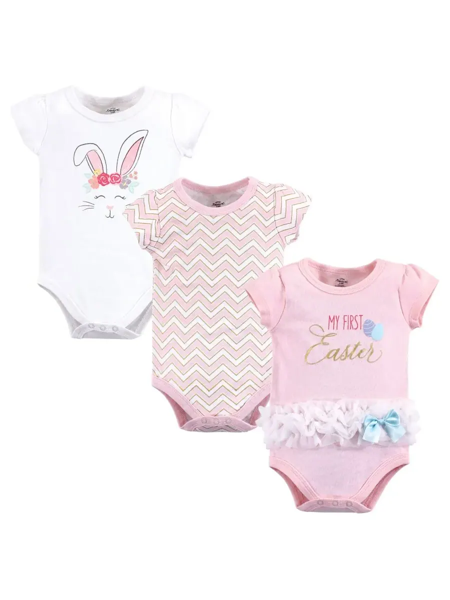 Дышащие хлопковые комбинезоны Treasure Little Treasure, Girl First Easter — изображение 1 из 2