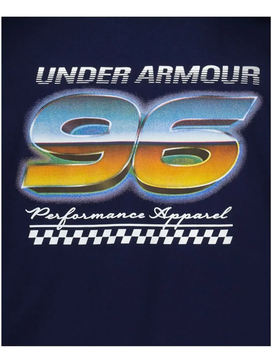 Детская футболка с коротким рукавом Tech Racer Burst 2T-7 для мальчиков Under Armour — изображение 5 из 5, темно-синий