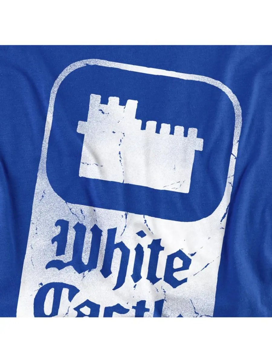 Классическая футболка с логотипом больших размеров White Castle — изображение 2 из 3, королевский