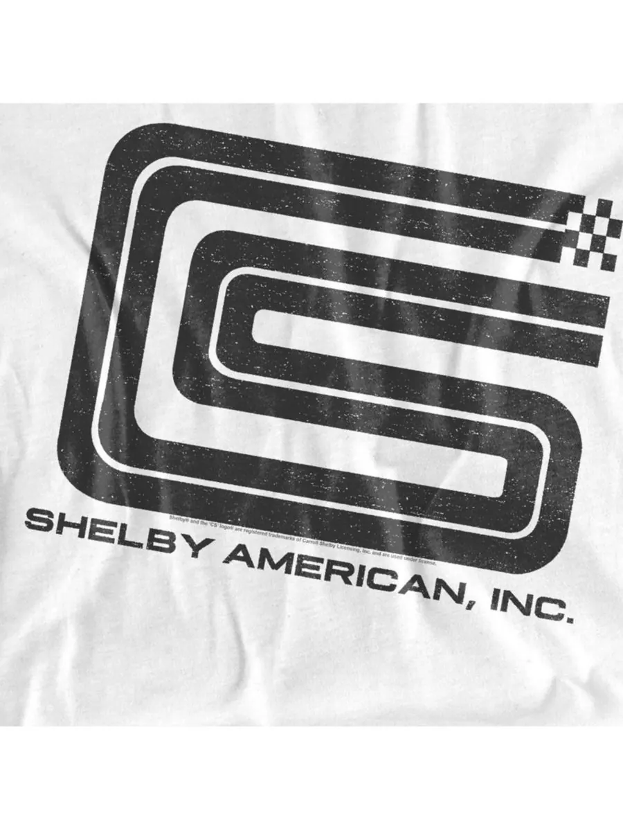 Мужская винтажная футболка-рубашка Carroll Shelby Shelby Cobra — изображение 2 из 3, белый