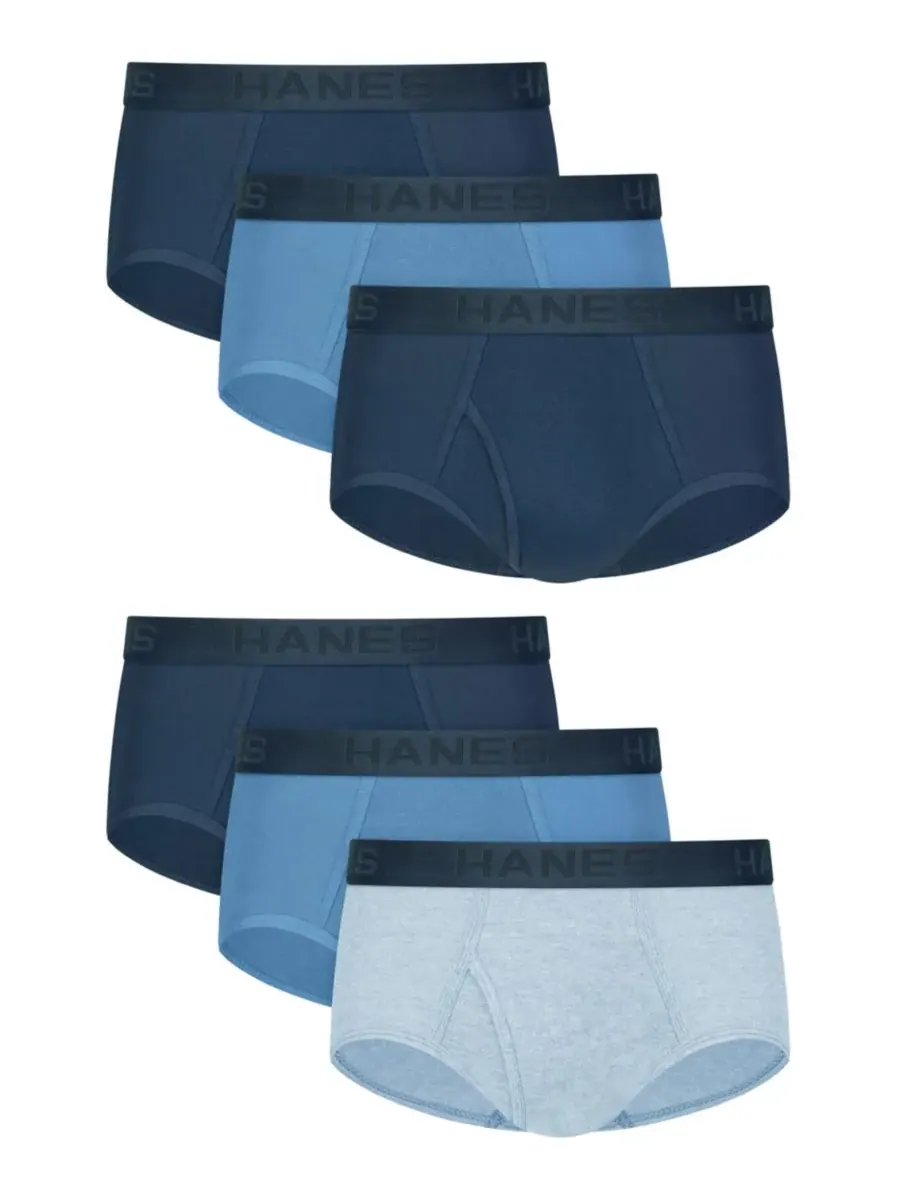Мужские трусы из окрашенного хлопка, 6 штук в упаковке Hanes