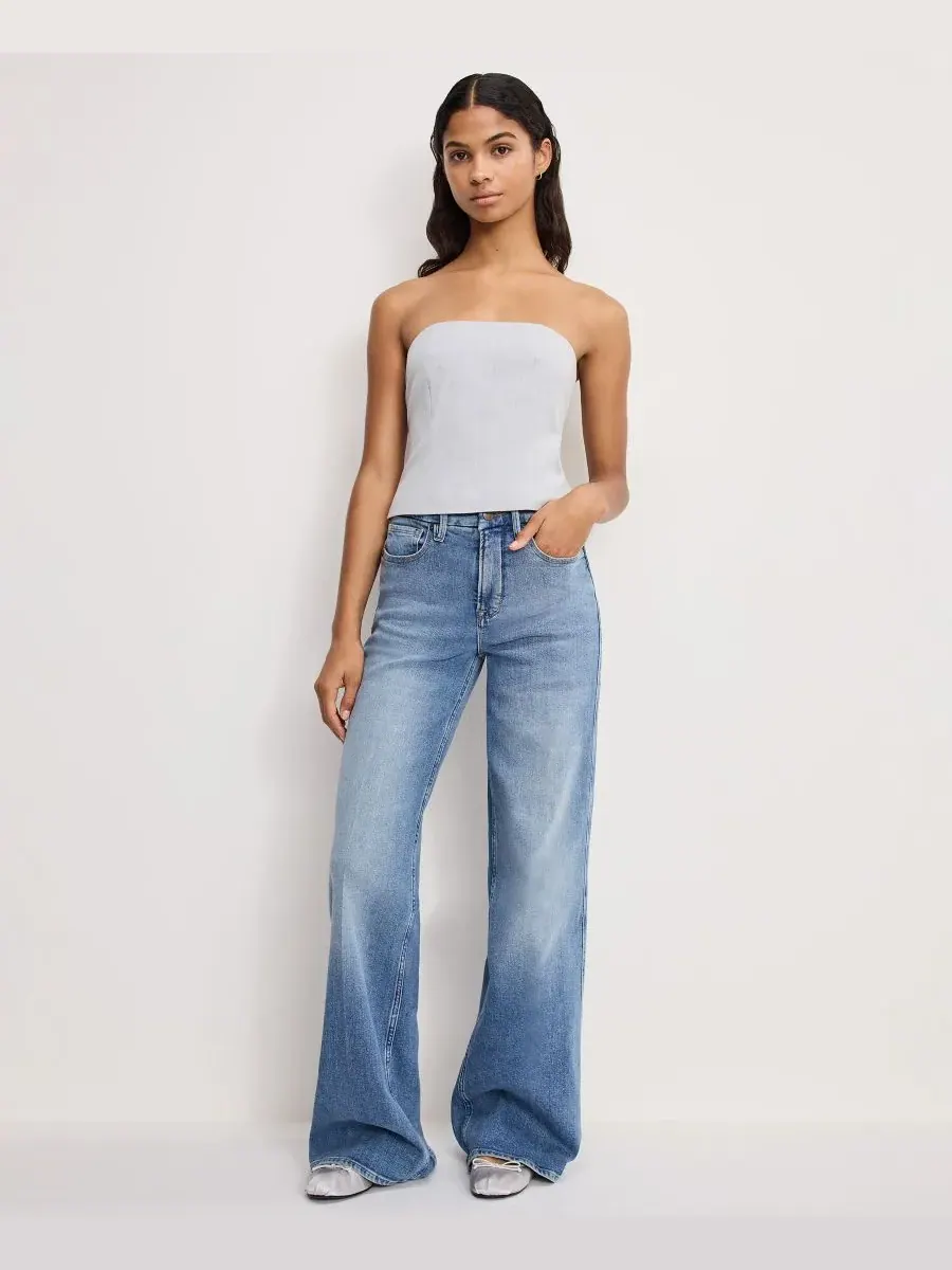 Женские джинсы Skate Wide Leg Good American — изображение 2 из 4, синий